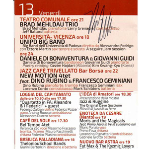 Autografo Brad Mehldau 13 05 2016 Vicenza Jazz Teatro Comunale di Vicenza
